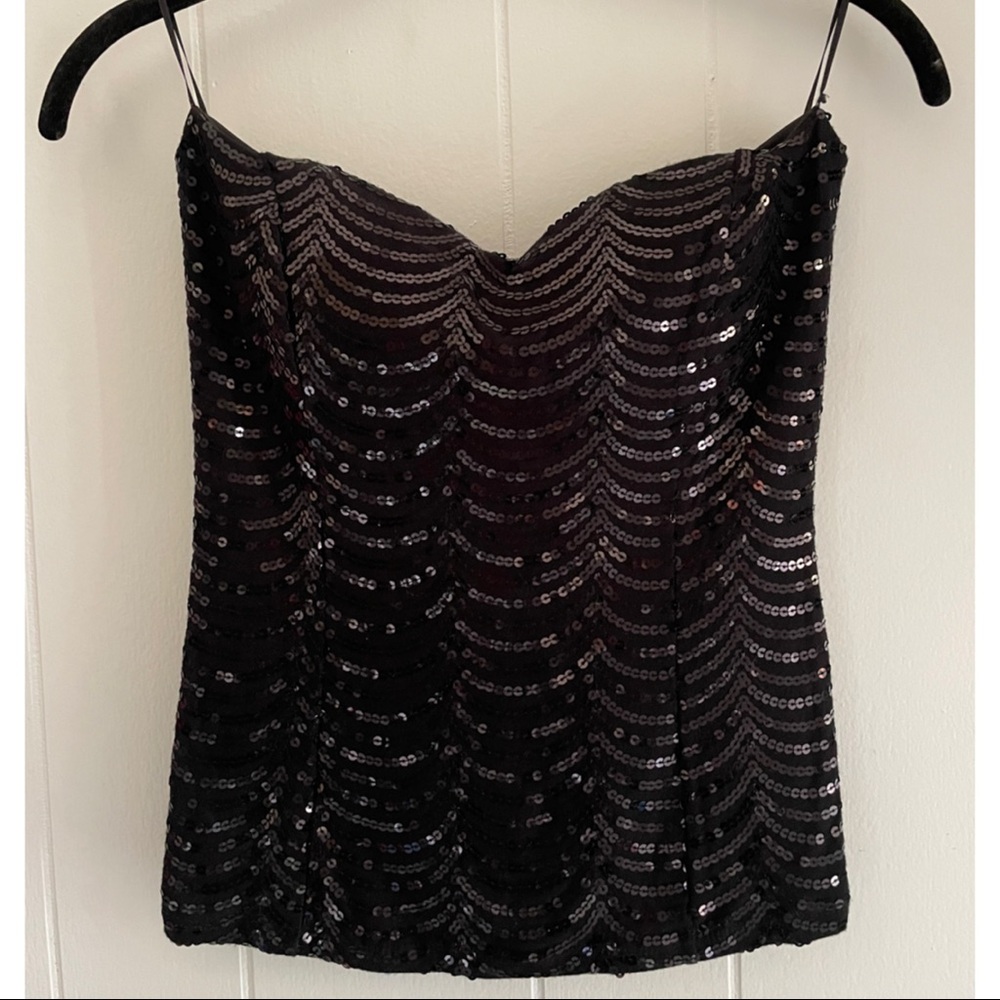 Black sequin tube top, size M